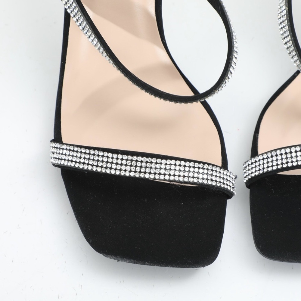 Black & Silver Rhinestone Heels - Picture 4 of 11